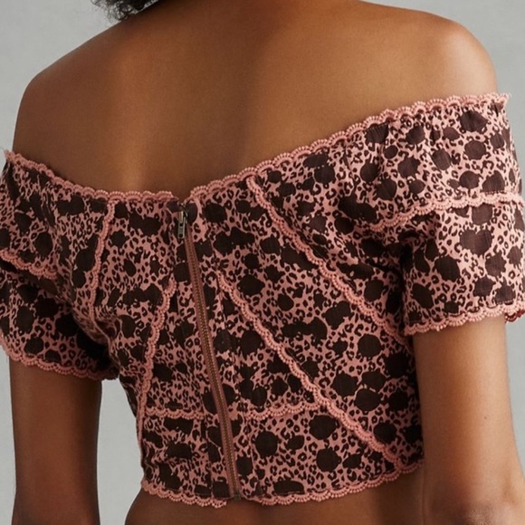 NWT Anthropologie midriff top sizes 10 & 6 cropped shirt belly short blouse new - Picture 4 of 10